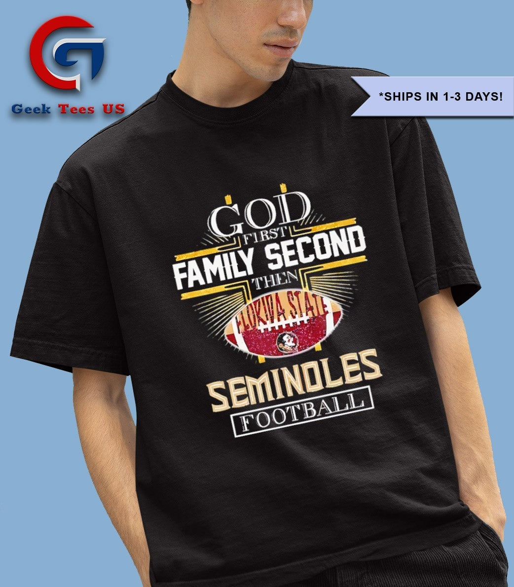 God first second Florida State Seminoles Football 2025 shirt Unisex , , , Long Sleeve Tee