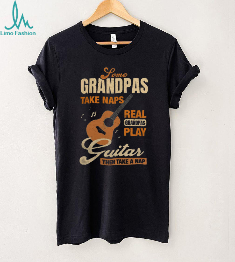 Grandpa Playing Guitar Naps Musical Musician Hobby T Shirt