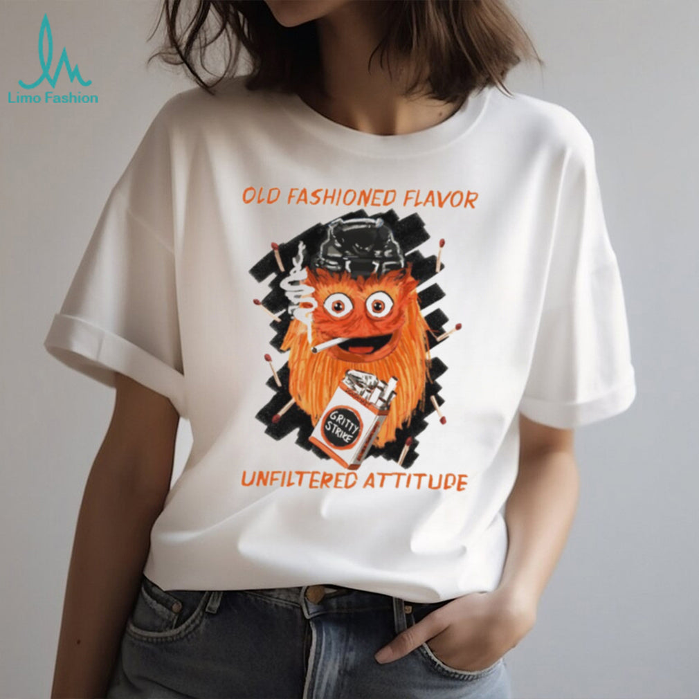Gritty Strike Unfiltered Attitude Old Fashioned Flavor Philadelphia Hockey T Shirt