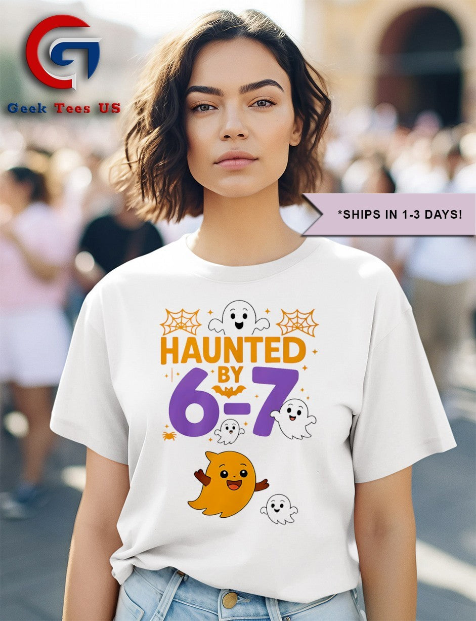 Haunted by 6 7 Halloween Six Seven shirt Unisex , , , Long Sleeve Tee