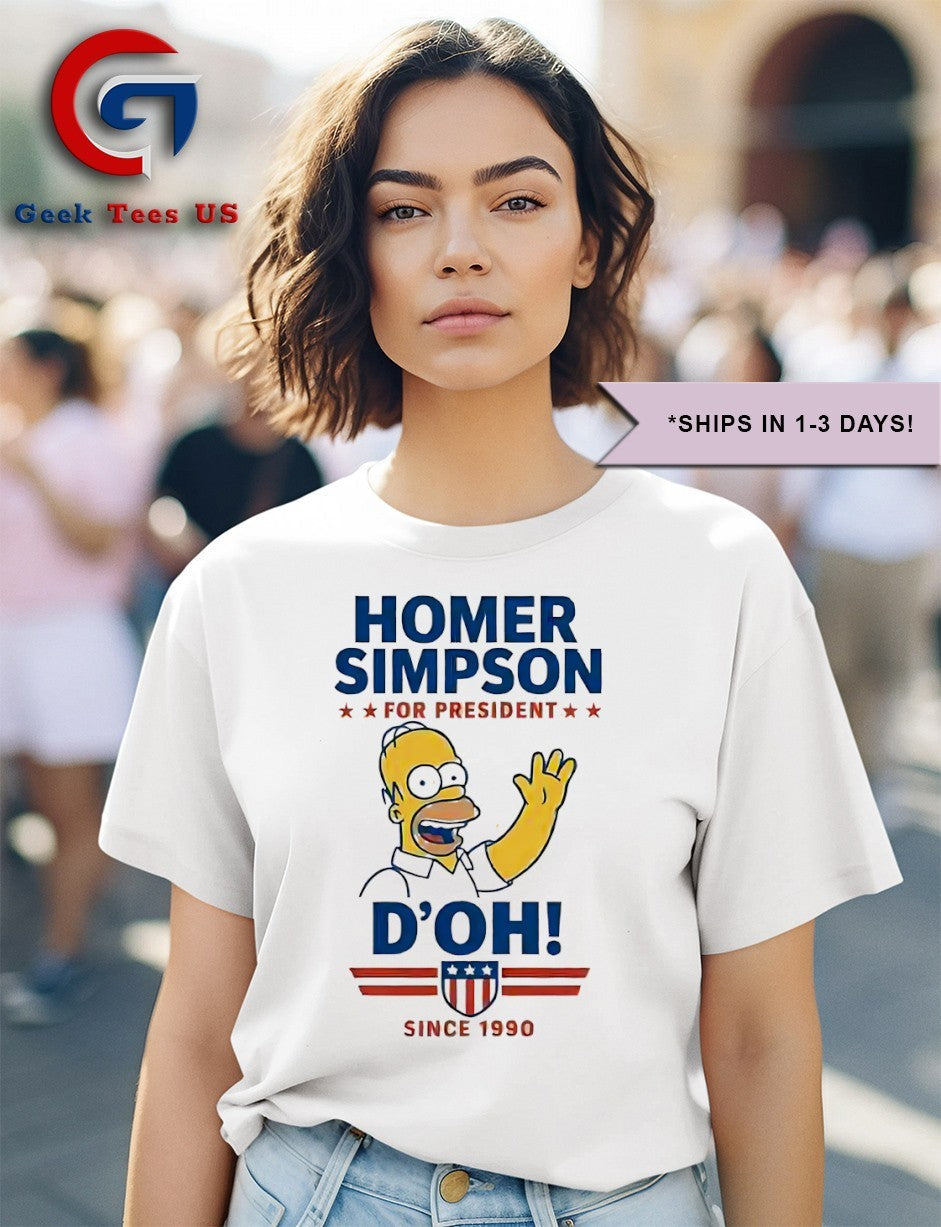 Homer for President D’Oh since 1990 shirt Unisex , , , Long Sleeve Tee