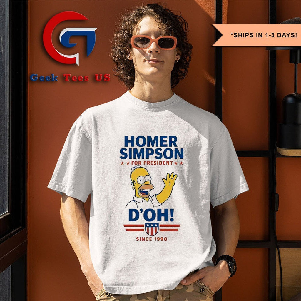 Homer for President D’Oh since 1990 shirt Unisex , , , Long Sleeve Tee