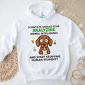 Human Stupidity vs Animal Intelligence Funny Dachshund T Shirt