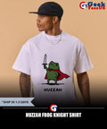 Huzzah frog knight shirt Unisex , , , Long Sleeve Tee