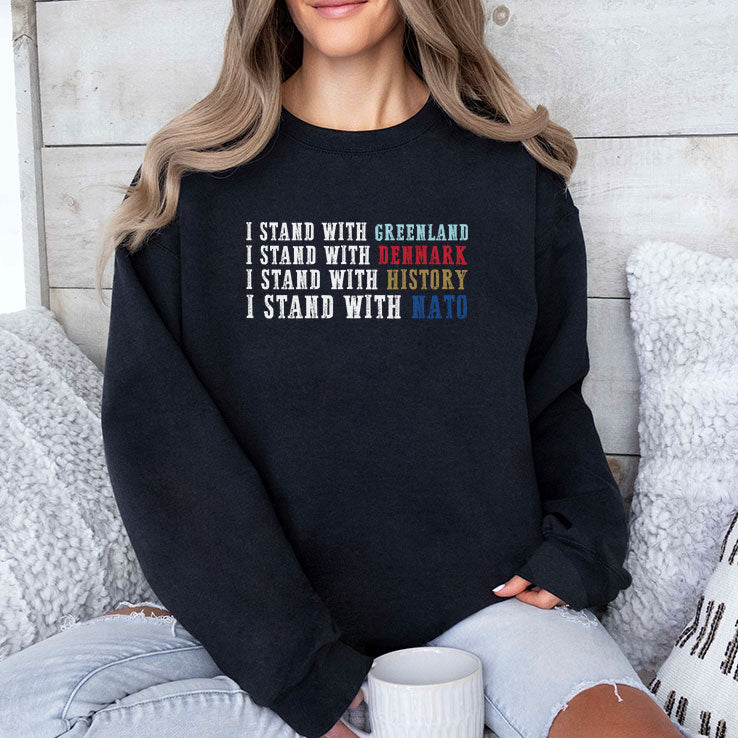 I Stand With Greenland I Stand With Denmark T Shirt