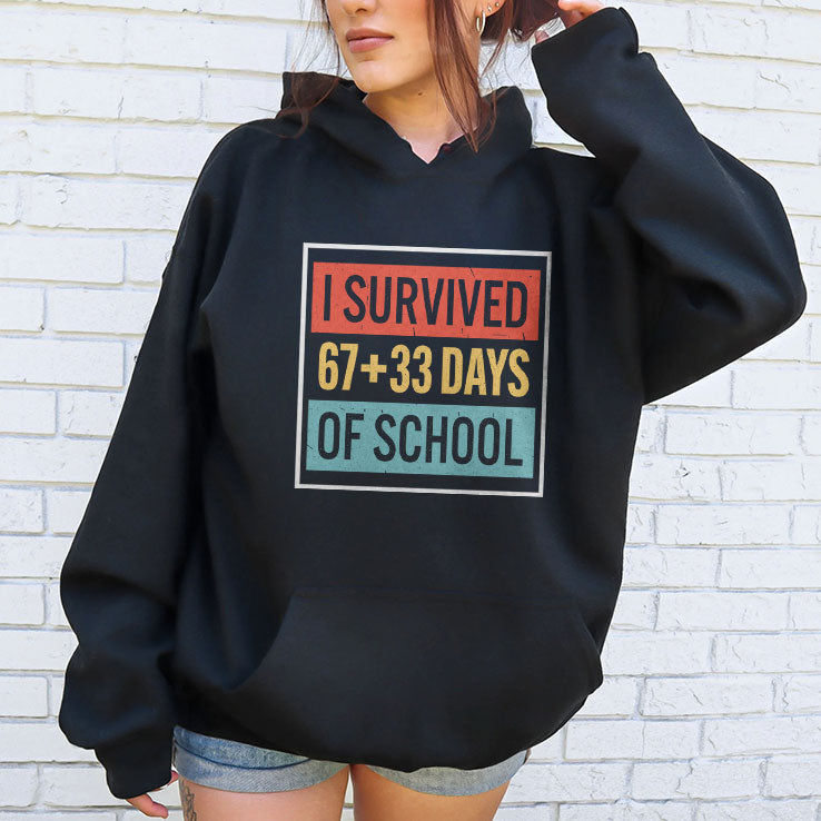 I Survived 67+33 Days Of School T Shirt