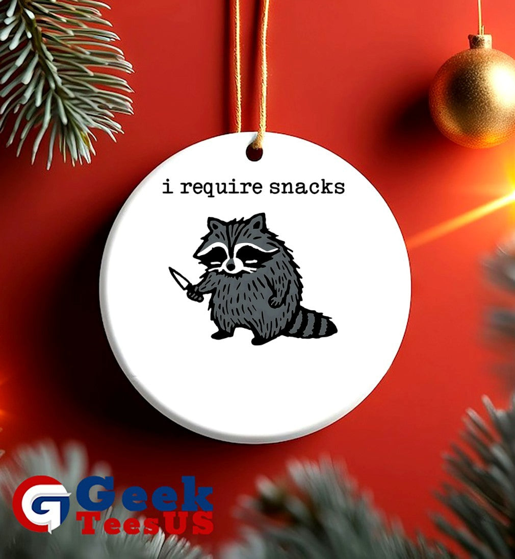 I require snacks Raccoon knife Unisex , , , Long Sleeve Tee