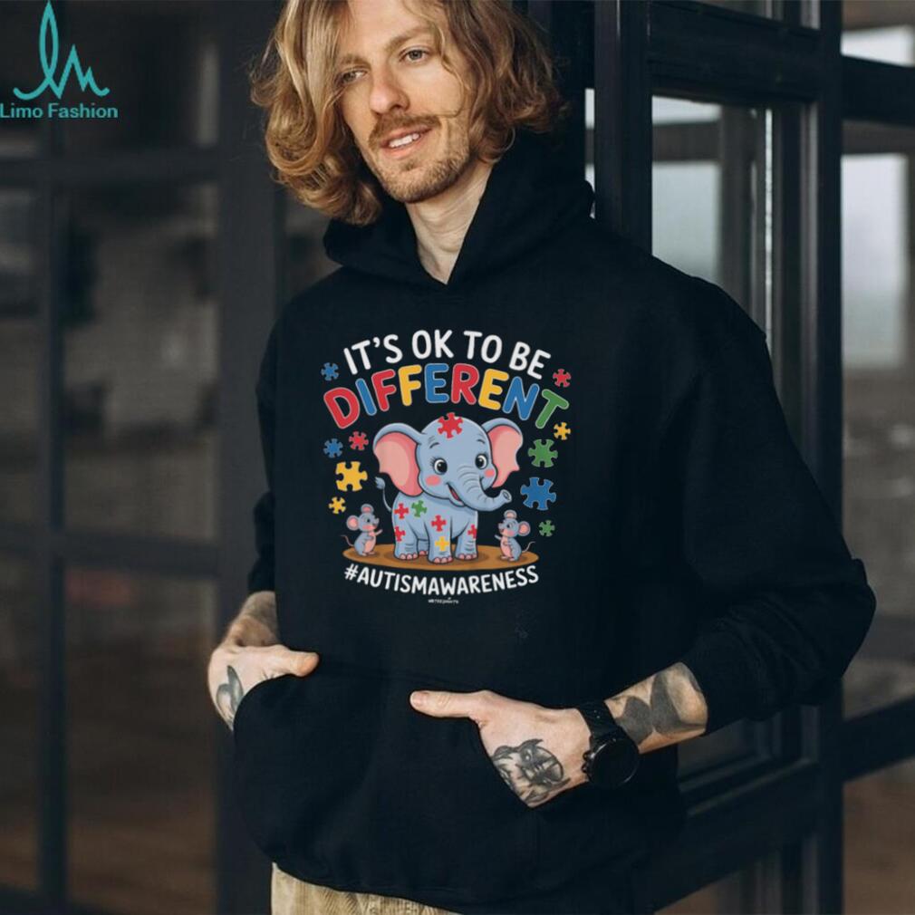 It’s OK To Be Different Elephant Autism Awareness Kids & Adults T Shirt