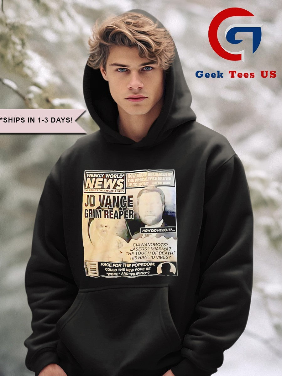 JD Vance grim reaper race for the popedom shirt Unisex , , , Long Sleeve Tee