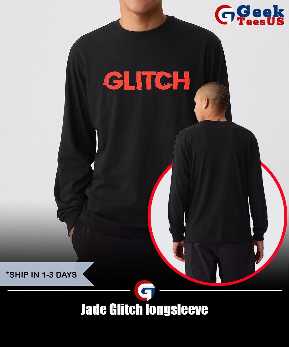 Jade Glitch shirt Unisex , , , Long Sleeve Tee
