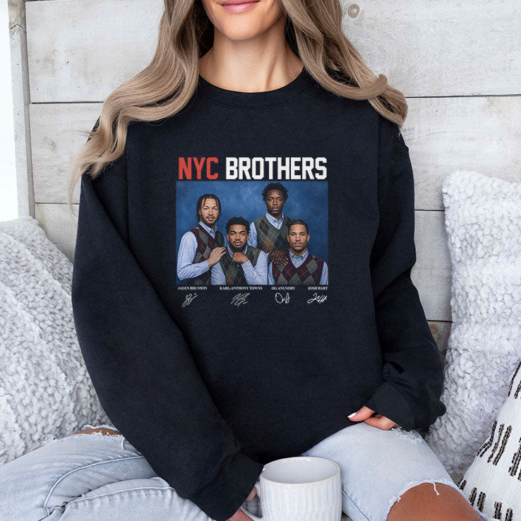 Jalen Brunson Karl-Anthony Towns OG Anunoby Josh Hart NYC Brothers Shirt
