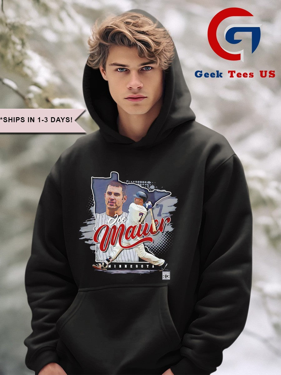 Joe Mauer Minnesota Twins MLB State silhouette shirt Unisex , , , Long Sleeve Tee