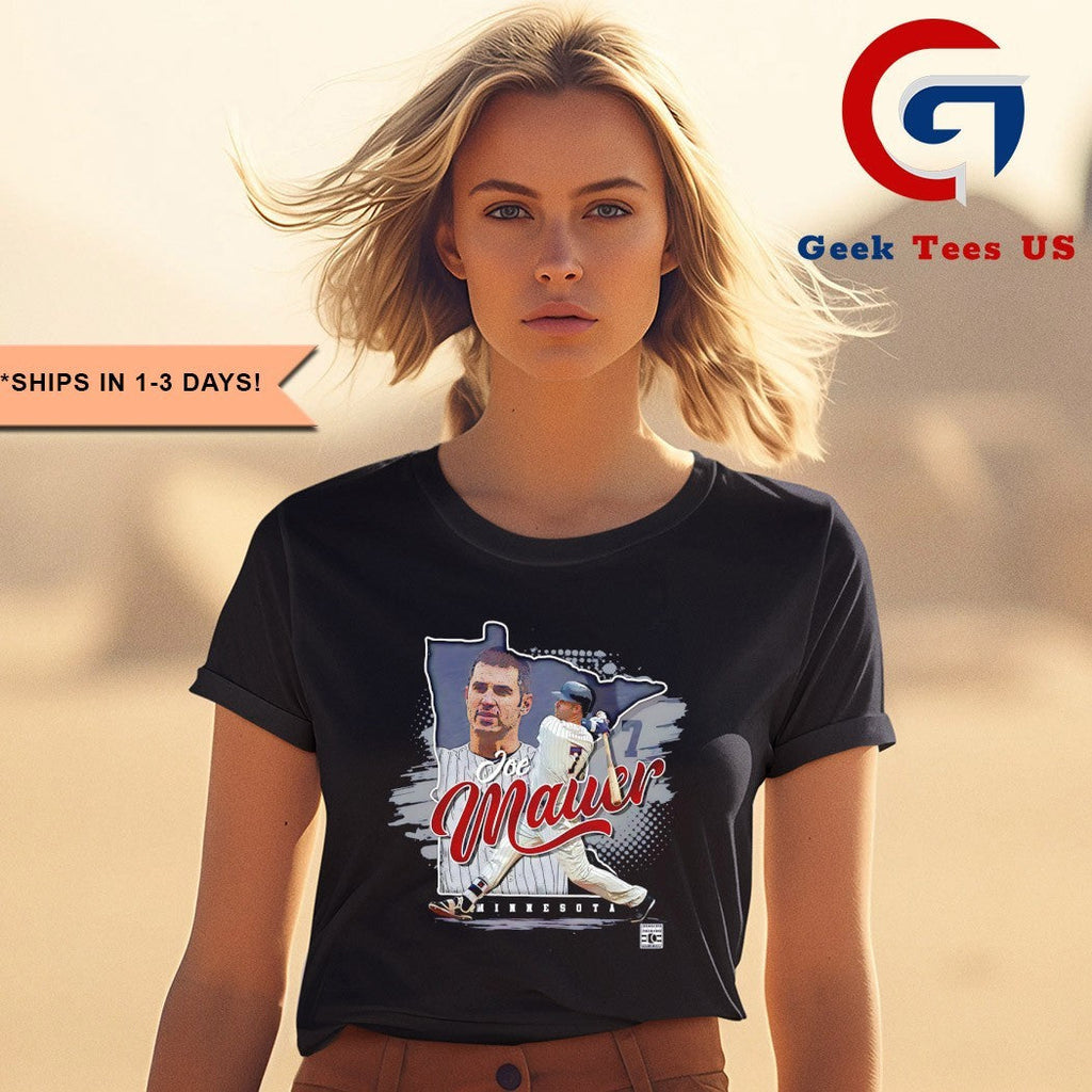 Joe Mauer Minnesota Twins MLB State silhouette shirt Unisex , , , Long Sleeve Tee