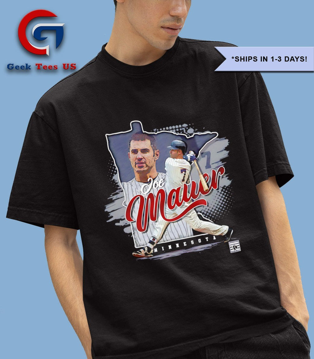 Joe Mauer Minnesota Twins MLB State silhouette shirt Unisex , , , Long Sleeve Tee
