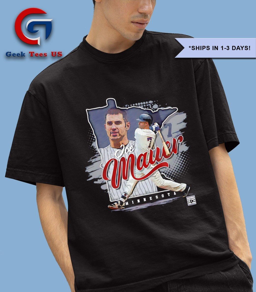 Joe Mauer Minnesota Twins MLB State silhouette shirt Unisex , , , Long Sleeve Tee