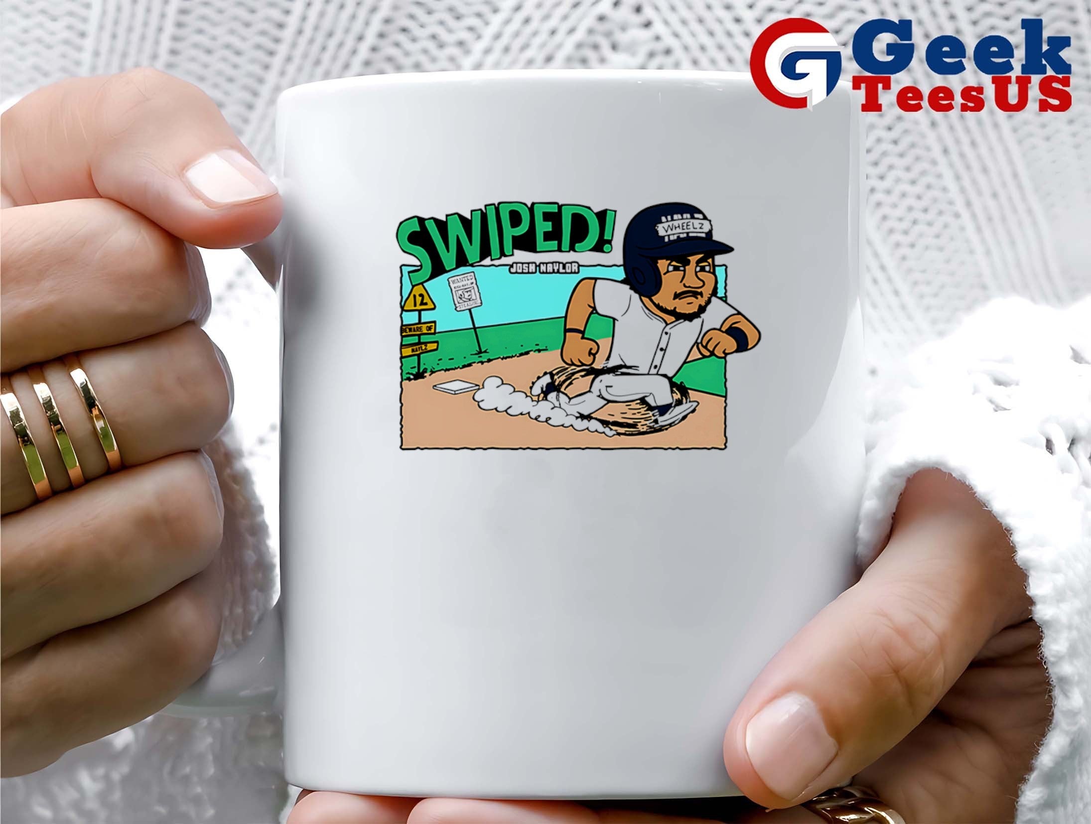 Josh Naylor Swiped Seattle Mariners MLB cartoon shirt Unisex , , , Long Sleeve Tee