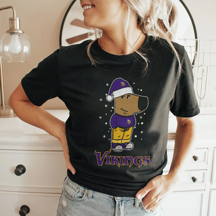 Just A Chill Guy Chill With Minnesota Vikings Christmas Shirt