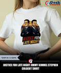Justice for Late Night Jimmy Kimmel Stephen Colbert shirt Unisex , , , Long Sleeve Tee