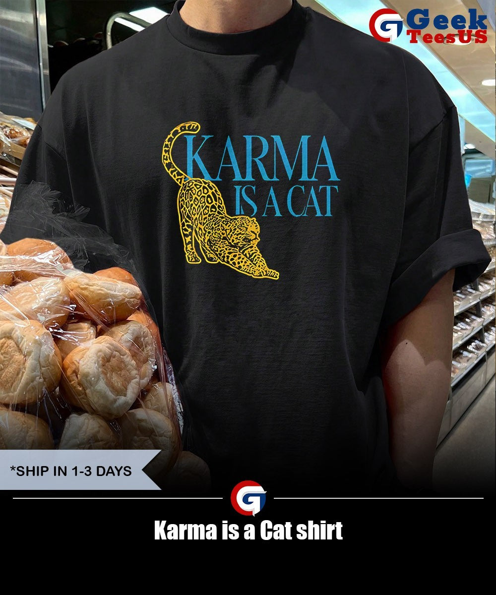 Karma is a Cat Unisex , , , Long Sleeve Tee