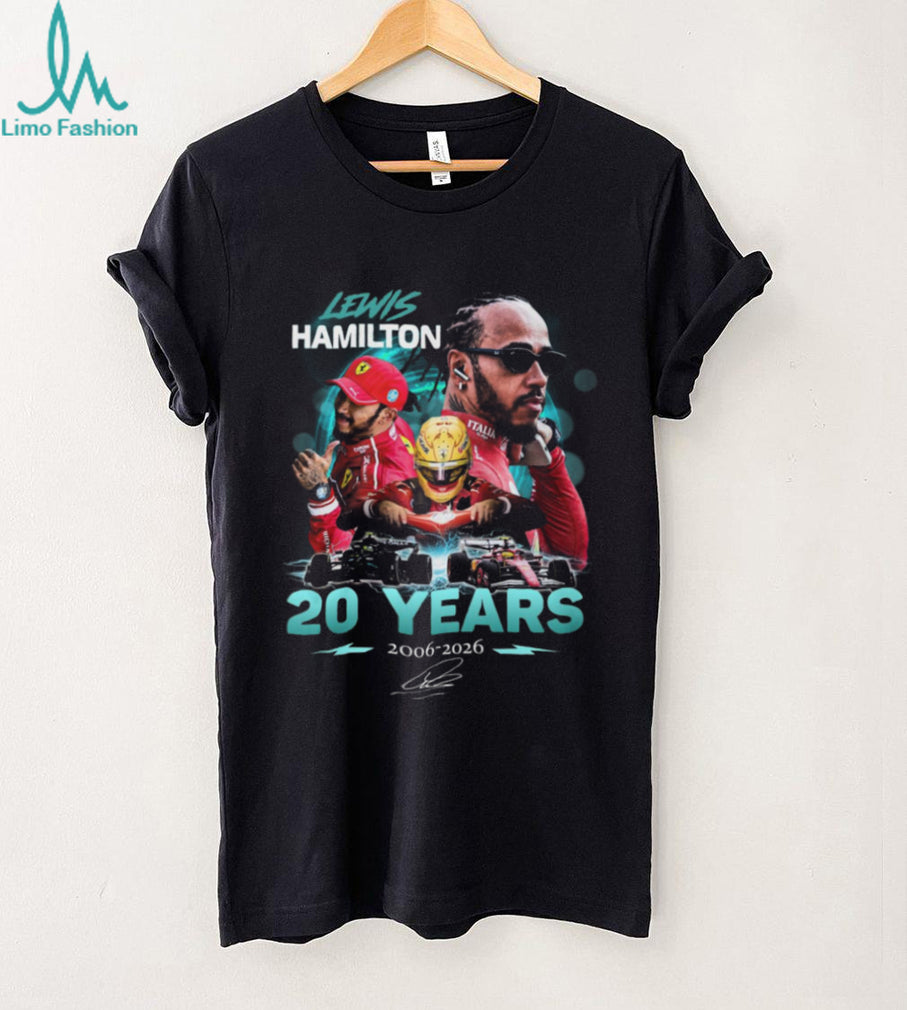 Lewis Hamilton 20 Years 2006 2026 F1 Racing Legend Signature Shirt