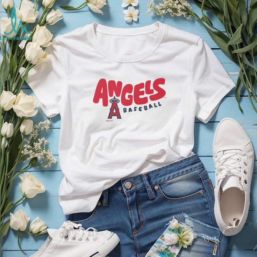 Los Angeles Angels Vintage Logo Heather Grey Pullover T shirt