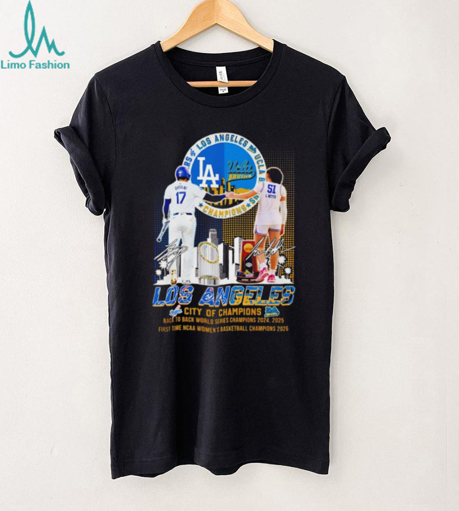 Los Angeles City of Champions Dodgers & UCLA Bruins 2026 Victory T Shirt