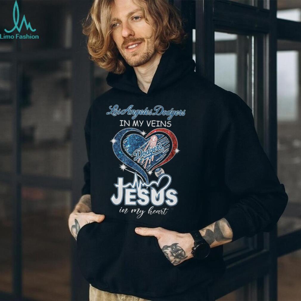 Los Angeles Dodgers In My Veins Jesus In My Heart Baseball Fan T Shirt