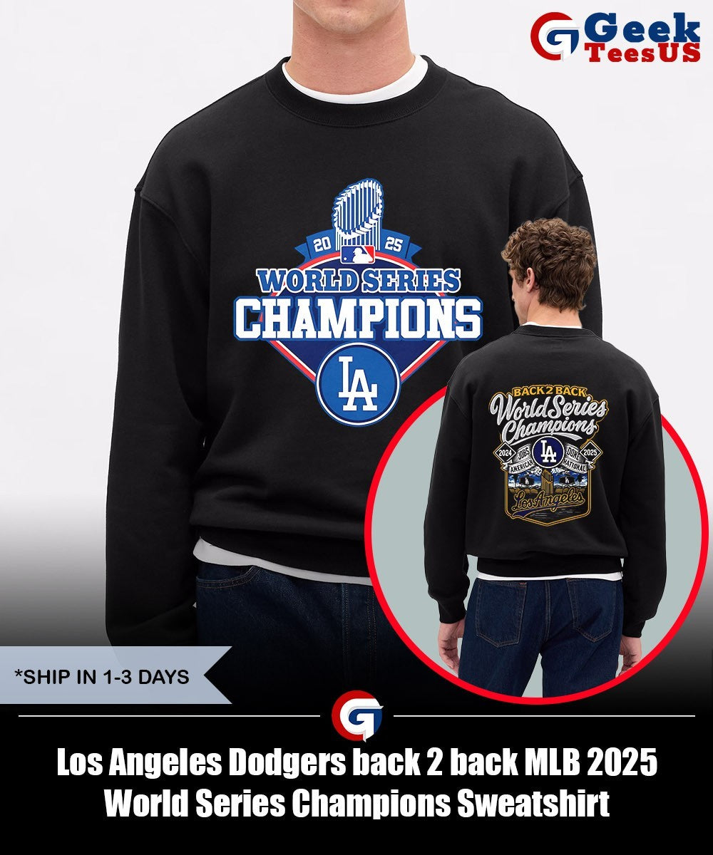 Los Angeles Dodgers back 2 back MLB 2025 World Series Champions shirt Unisex , , , Long Sleeve Tee