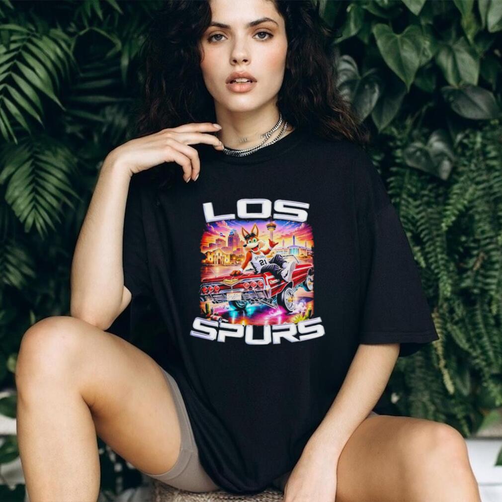 Los Spurs San Antonio Coyote Mascot Lowrider Car T Shirt