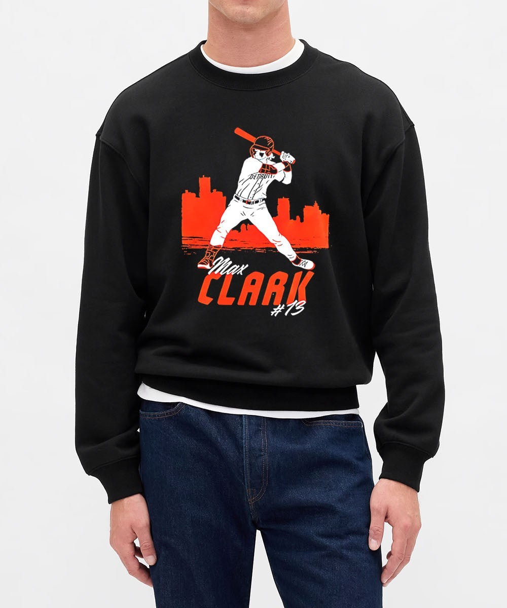 Max Clark Detroit Tigers MLB Motor City Lefty shirt Unisex , , , Long Sleeve Tee