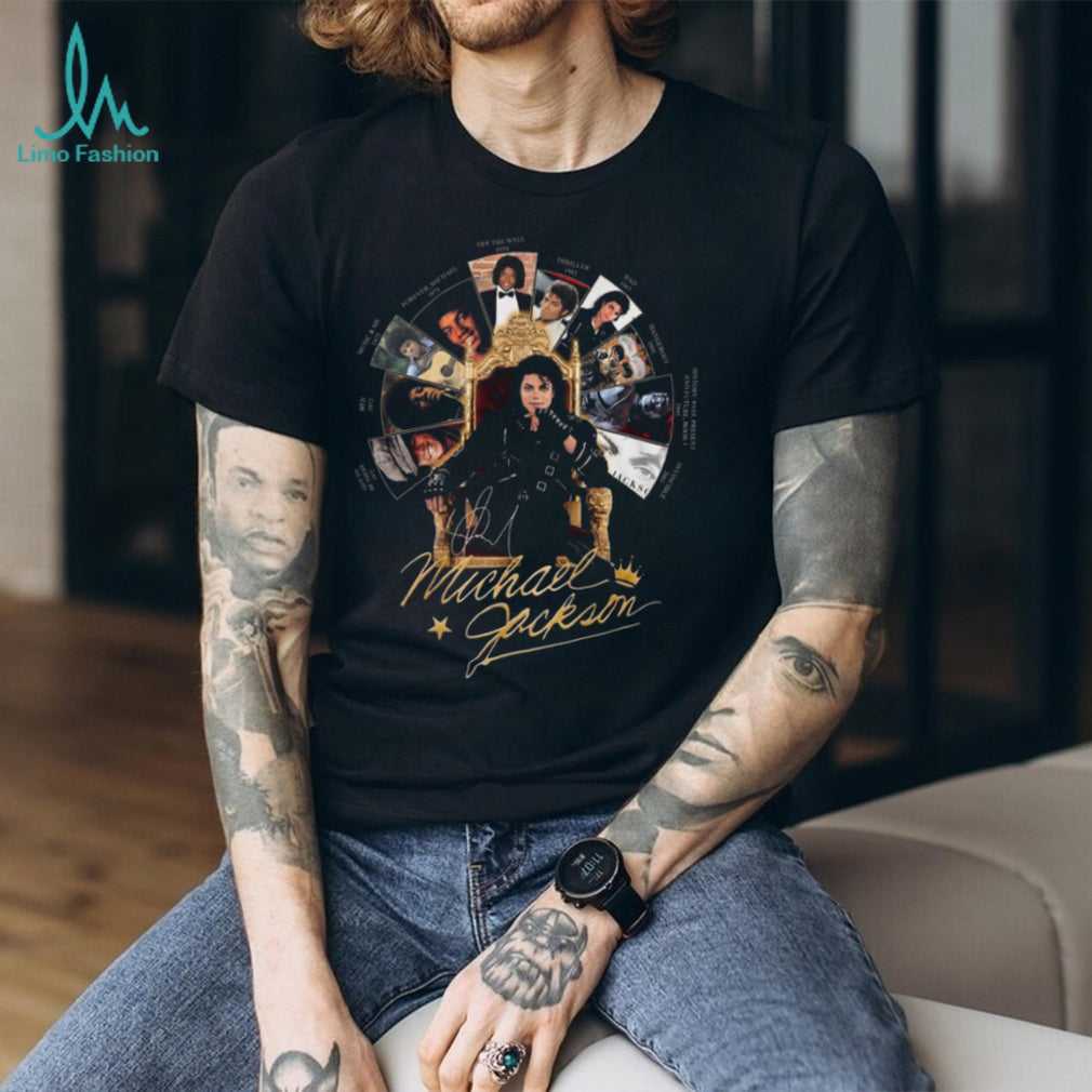 Michael Jackson King of Pop Albums Discography Vintage 2026 Tour Fans Men Women T Shirt