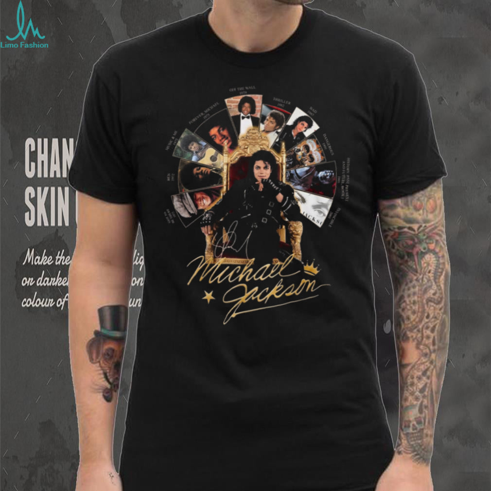 Michael Jackson King of Pop Albums Discography Vintage 2026 Tour Fans Men Women T Shirt