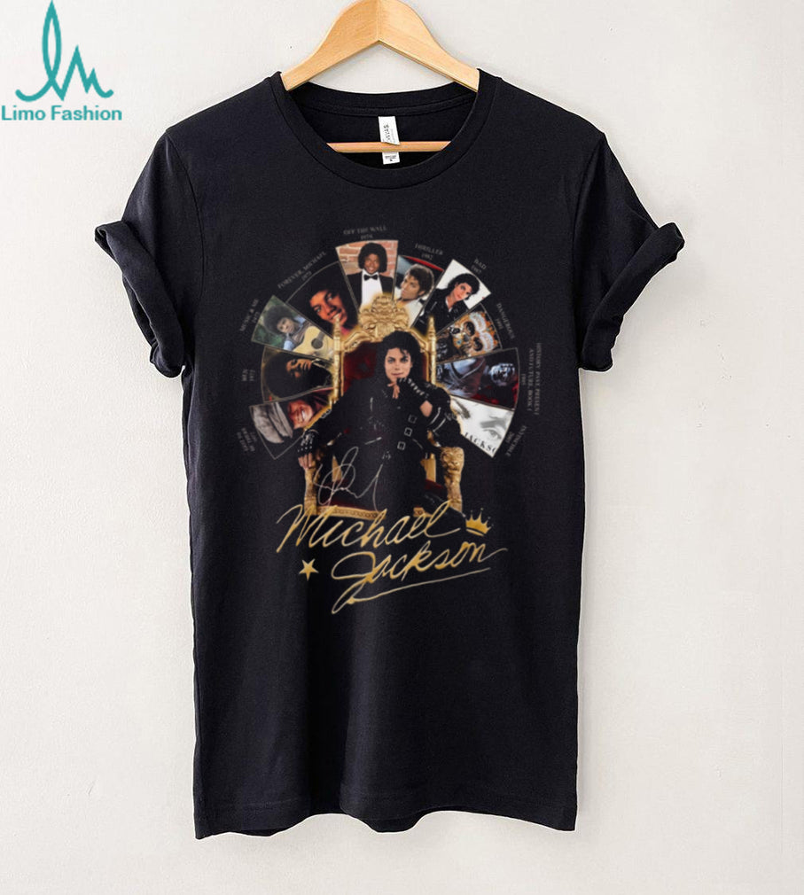 Michael Jackson King of Pop Albums Discography Vintage 2026 Tour Fans Men Women T Shirt