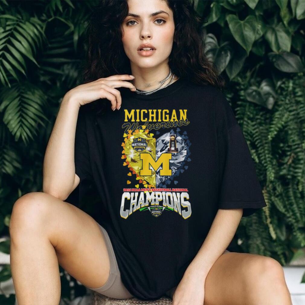 Michigan Wolverines 2024 NCAA Men’s Basketball National Champions Heart T Shirt