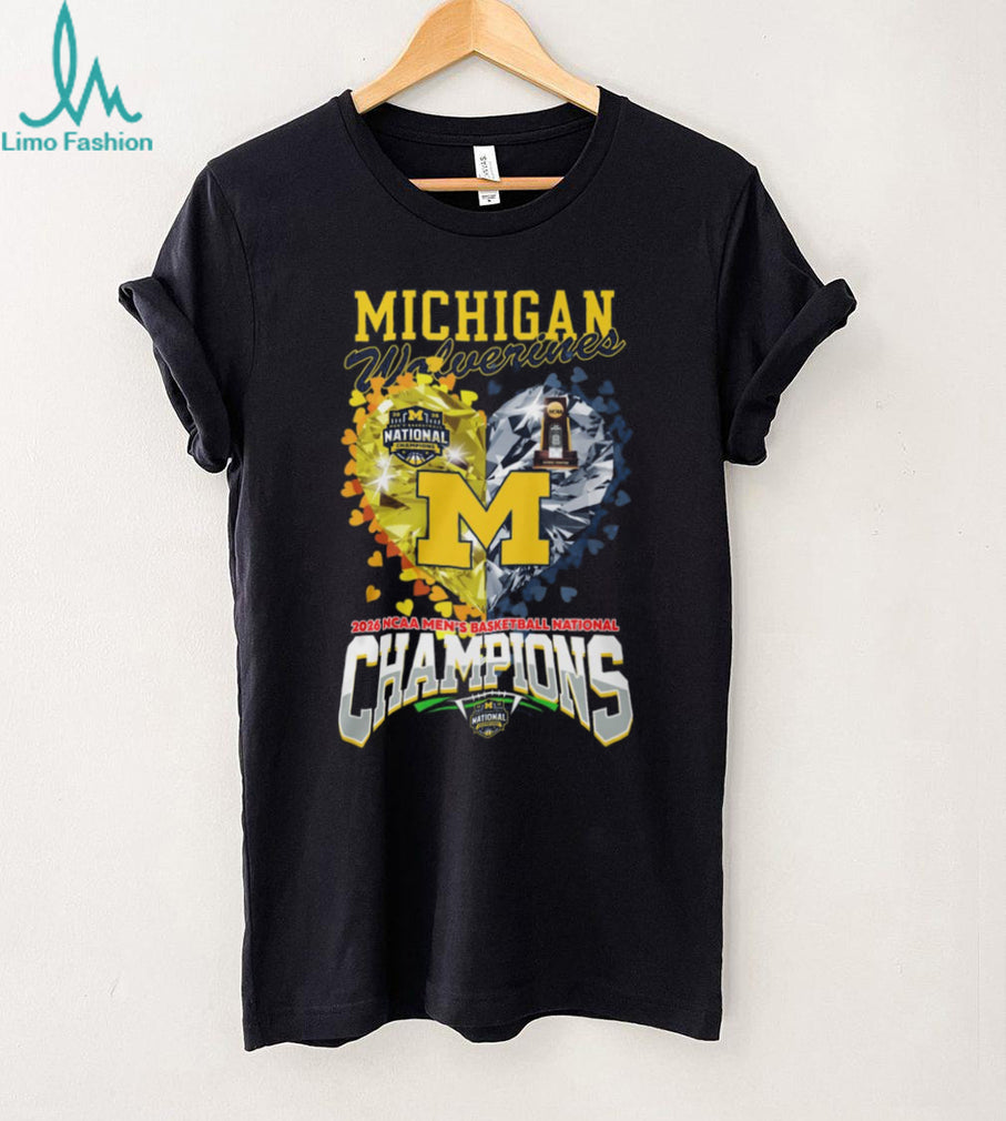 Michigan Wolverines 2024 NCAA Men’s Basketball National Champions Heart T Shirt