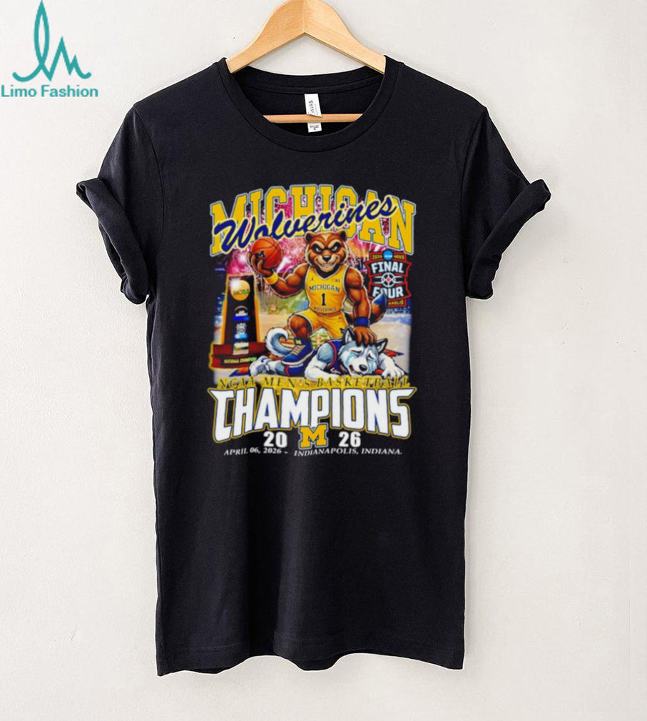 Michigan Wolverines 2026 NCAA Basketball National Champions Mascot Celebration T Shirt