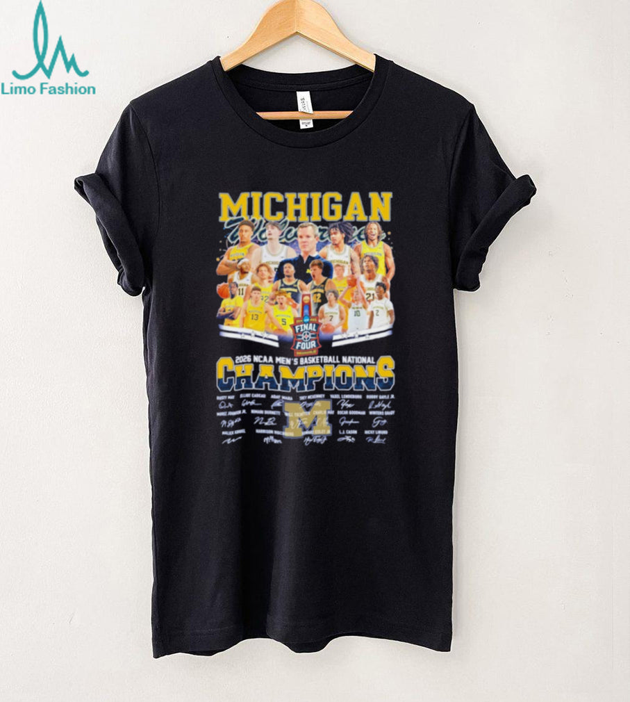 Michigan Wolverines 2026 NCAA Men’s Basketball National Champions Signature T Shirt