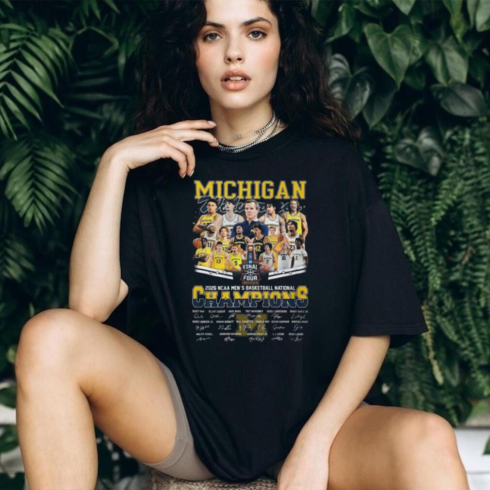 Michigan Wolverines 2026 NCAA Men’s Basketball National Champions Signatures T Shirt