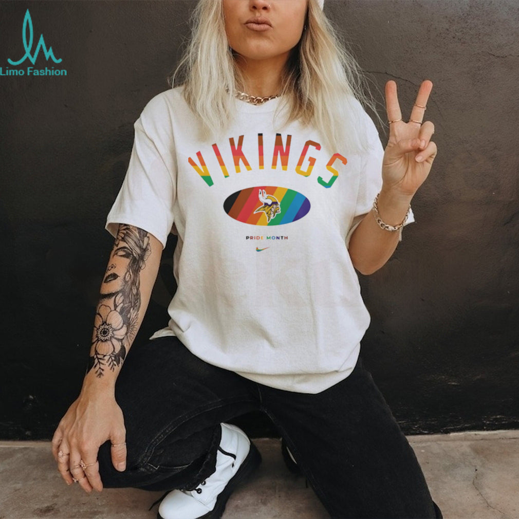 Minnesota Vikings Pride Month Rainbow logo shirt