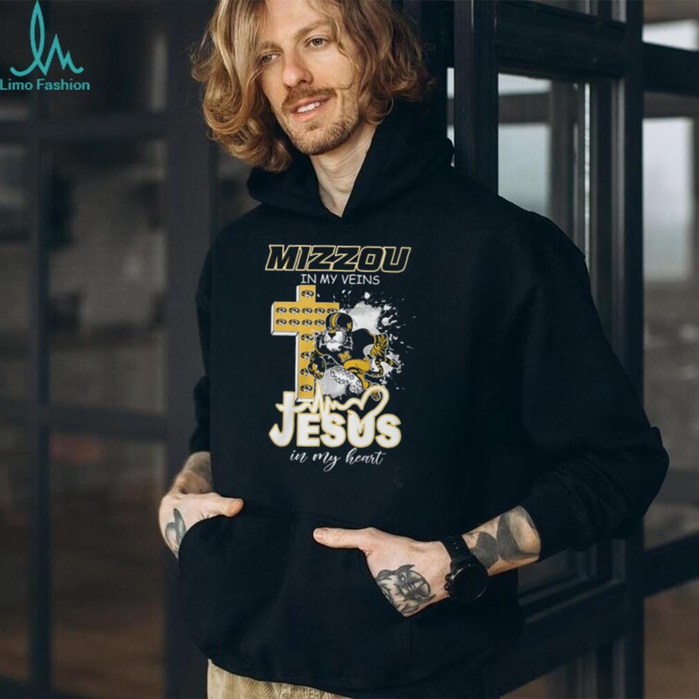 Mizzou Tigers Missouri Fan T Shirt Mizzou In My Veins Jesus In My Heart