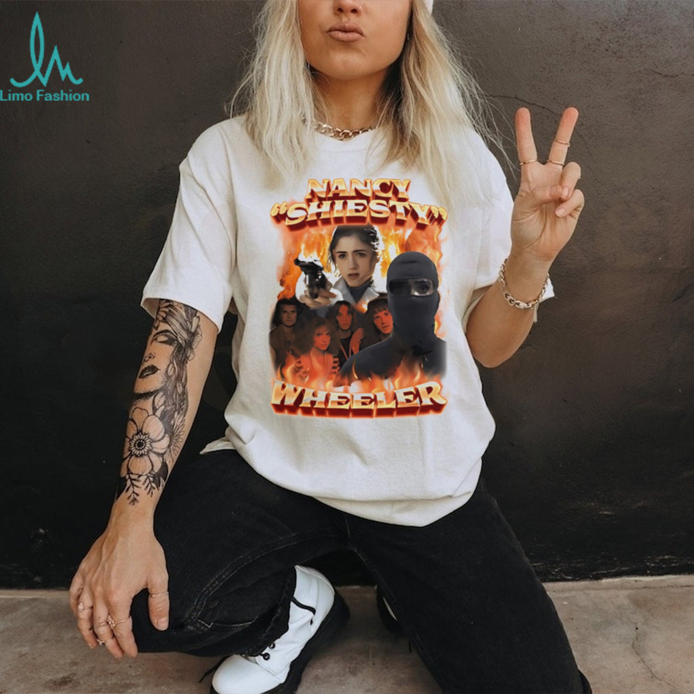 Nancy shiesty wheeler flame graphic shirt