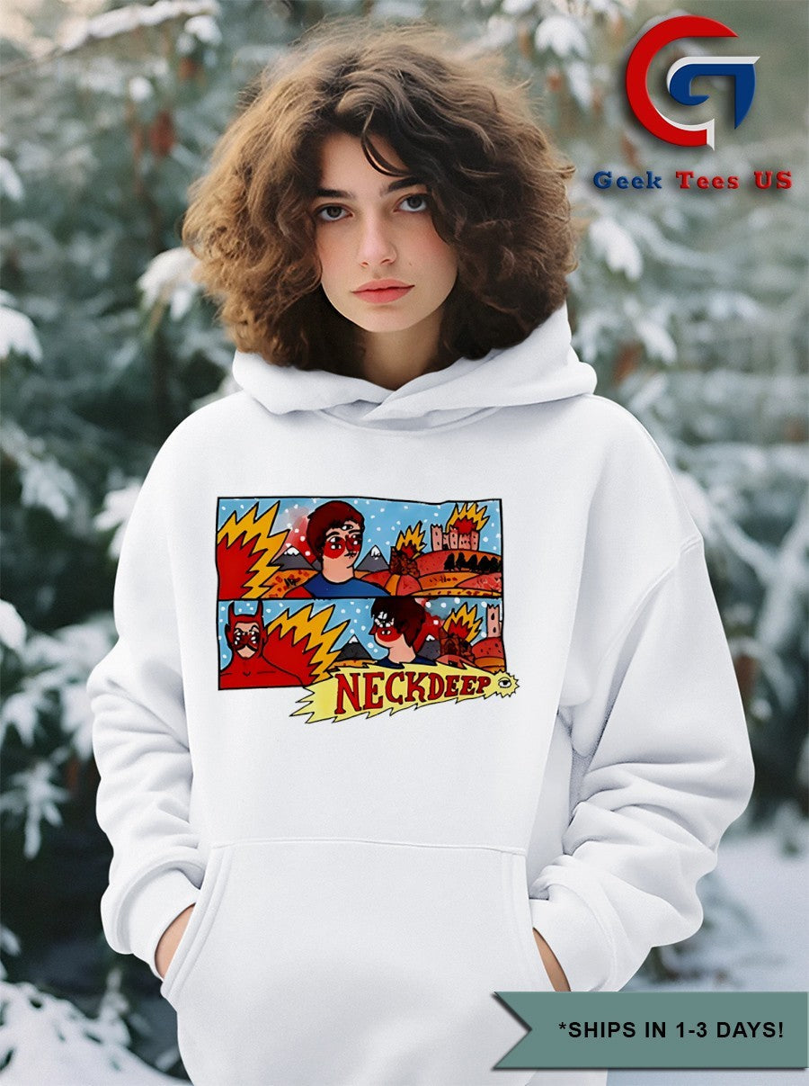 Neck Deep Lnotgy 10 Year comic shirt Unisex , , , Long Sleeve Tee