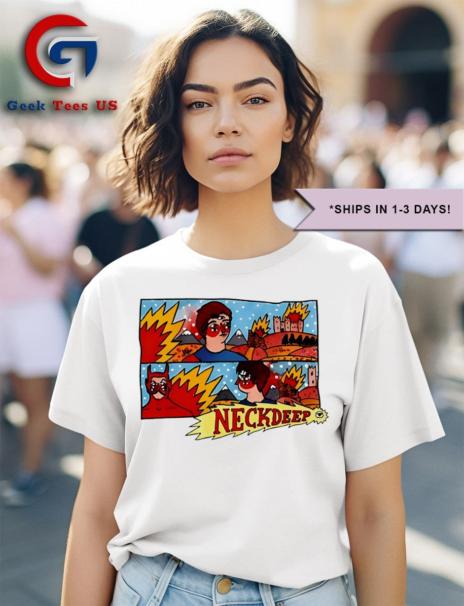 Neck Deep Lnotgy 10 Year comic shirt Unisex , , , Long Sleeve Tee