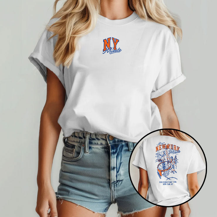 All In A New York Minute 2026 World Champions New York Basketball T Shirt