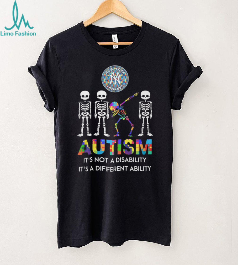 New York Yankees Autism Awareness Skeletons Different Ability T Shirt
