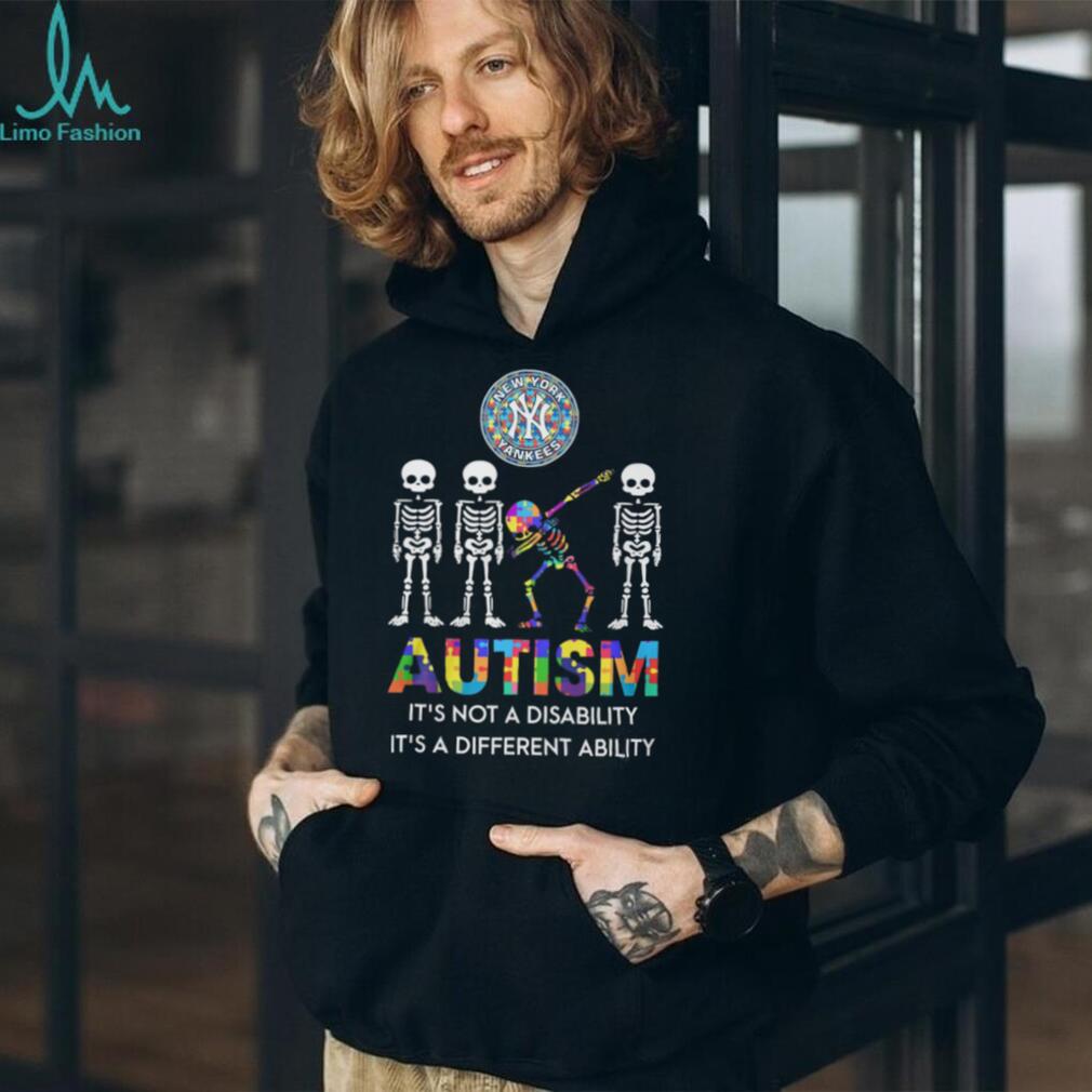 New York Yankees Autism Awareness Skeletons Different Ability T Shirt