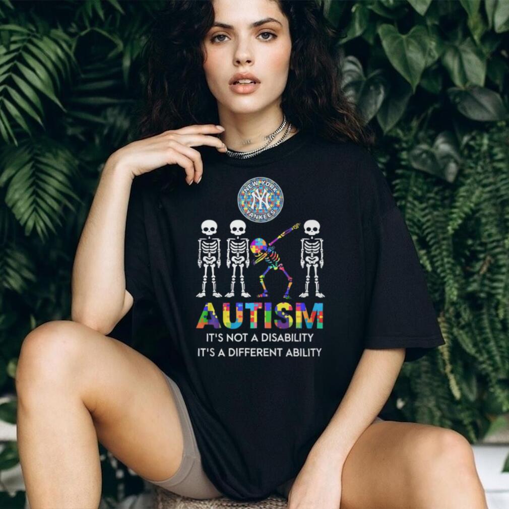 New York Yankees Autism Awareness Skeletons Different Ability T Shirt