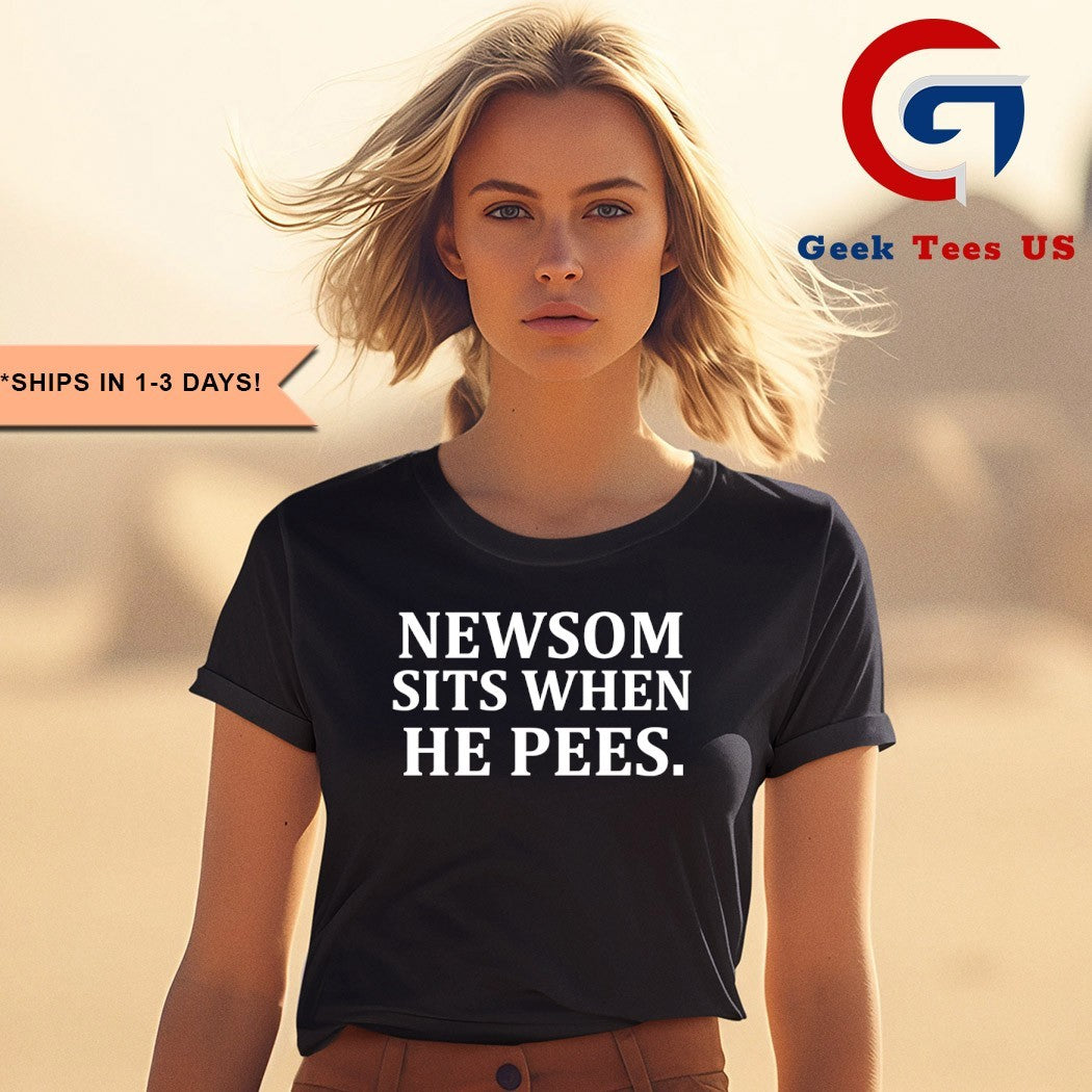 Newsom sits when he pees shirt Unisex , , , Long Sleeve Tee