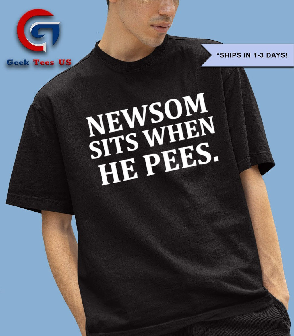 Newsom sits when he pees shirt Unisex , , , Long Sleeve Tee
