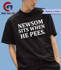Newsom sits when he pees shirt Unisex , , , Long Sleeve Tee
